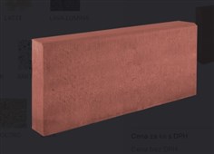 DITON Záhonový obrubník s rovnou hranou 50/5/20cm červený